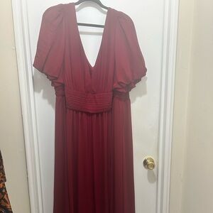 Ever Pretty Burgundy Maxi Dress